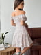 Сукня А-силуету біла в принт | 6423420 | фото 2
