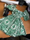 Платье А-силуэта зеленое в принт | 6423447 | фото 4