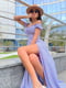 Платье лавандового цвета в цветочный принт | 6423569 | фото 4