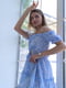 Сукня блакитна в квітковий принт | 6423611 | фото 5