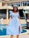Платье А-силуэта голубое | 6423671 | фото 4
