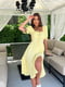Платье А-силуэта желтое | 6423673 | фото 8