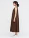 Сукня А-силуету коричнева | 6477458 | фото 3