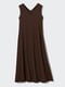 Платье А-силуэта коричневое | 6477458 | фото 7
