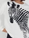Утепленный свитшот с принтом зебры | 6477240 | фото 4