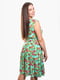Сукня А-силуету зелена в квітковий принт | 6477830 | фото 3