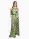 Платье зеленое в цветочный принт | 6477832 | фото 2