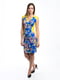 Сукня синьо-жовта з квітковим принтом | 6477839 | фото 3