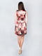 Платье А-силуэта бордовое в цветочный принт | 6477840 | фото 3