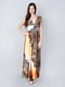 Сукня А-силуету коричнева з анімалістичним принтом | 6477841 | фото 2