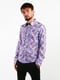 Рубашка фиолетовая с принтом | 6477950 | фото 2