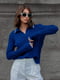 Пуловер-поло синий | 6478191 | фото 2