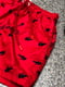 Шорти пляжно-купальні червоні з принтом | 6479116 | фото 3