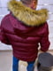 Куртка бордовая с капюшоном | 6479546 | фото 3