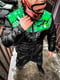 Куртка черно-зеленая с принтом | 6479561 | фото 3