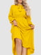 Платье А-силуэта горчичного цвета | 6484262 | фото 2
