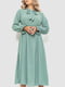 Платье А-силуэта оливкового цвета | 6484266 | фото 2