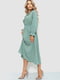 Платье А-силуэта оливкового цвета | 6484266 | фото 3