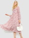 Сукня А-силуету рожева в принт | 6484283 | фото 3