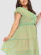 Платье А-силуэта мятного цвета в горошек | 6484284 | фото 3