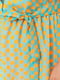 Платье А-силуэта мятного цвета в горошек | 6484284 | фото 5