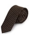 Краватка коричнева в принт | 6484861