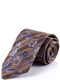 Краватка коричнева в принт | 6484985