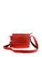Шкіряна жіноча сумка «Wave» червона | 6485552 | фото 2