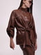 Куртка шкіряна коричнева | 6486555 | фото 2