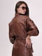 Куртка кожаная коричневая | 6486555 | фото 5