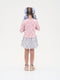 Платье серо-розовое с принтом | 6464792 | фото 3