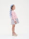 Платье серо-розовое с принтом | 6464792 | фото 4