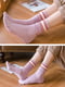 Шкарпетки фіолетового кольору зі смужками | 6499039 | фото 2
