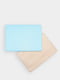 Комплект постельного белья голубой с бежевым евро | 6487803 | фото 2