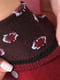 Шкарпетки бордового кольору в горошок | 6487913 | фото 3