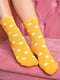 Шкарпетки жовтого кольору в горошок | 6487915 | фото 2