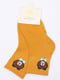Шкарпетки гірчичного кольору з малюнком | 6488059