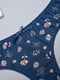 Труси-стрінги синього кольору з квітковим принтом | 6488349 | фото 3