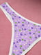 Трусы-стринги фиолетового цвета с принтом | 6488402 | фото 3