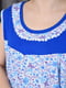 Нічна сорочка білого кольору із синіми вставками | 6488719 | фото 4
