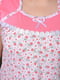 Нічна сорочка білого кольору з рожевими вставками | 6488762 | фото 4
