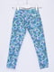 Штаны бирюзового цвета с цветочным принтом | 6489158 | фото 2