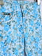 Штани блакитного кольору з квітковим принтом | 6489160 | фото 3