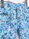 Штани бірюзового кольору з квітковим принтом | 6489161 | фото 3