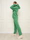 Костюм на флісі зеленого кольору: худі та штани | 6489862 | фото 2