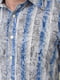 Рубашка голубая в полоску с узорами летняя | 6491320 | фото 4