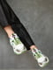 Кроссовки белые с зелеными вставками | 6491813 | фото 2