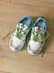 Кроссовки белые с зелеными вставками | 6491813 | фото 4