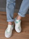 Кросівки біло-зелені | 6491823 | фото 2