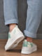 Кроссовки бело-зеленые | 6491823 | фото 3
